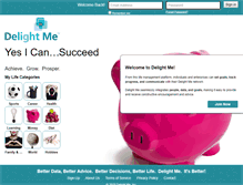Tablet Screenshot of my.delightme.com